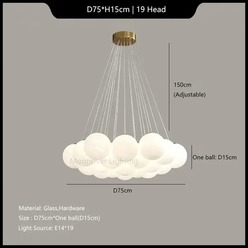 DecorBites™ Glass Ball Ceiling Hanging Lamps - French Magic Bean Pendant Lights for Home Decor