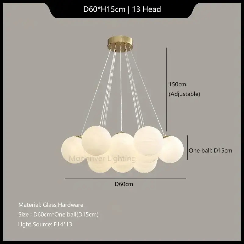 DecorBites™ Glass Ball Ceiling Hanging Lamps - French Magic Bean Pendant Lights for Home Decor