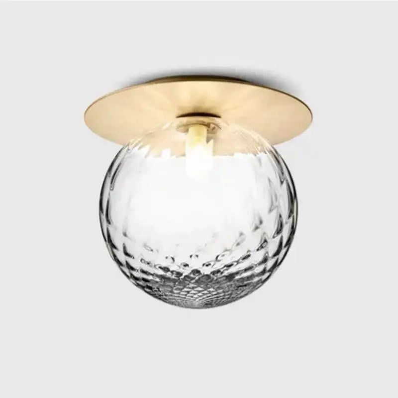 DecorBites™ Glass Ball Ceiling Lamp: Nordic Minimalist Round Hallway Light with Modern Design