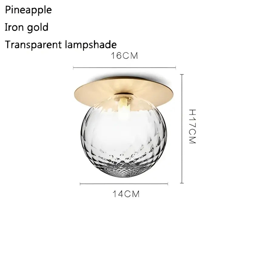 DecorBites™ Glass Ball Ceiling Lamp: Nordic Minimalist Round Hallway Light with Modern Design