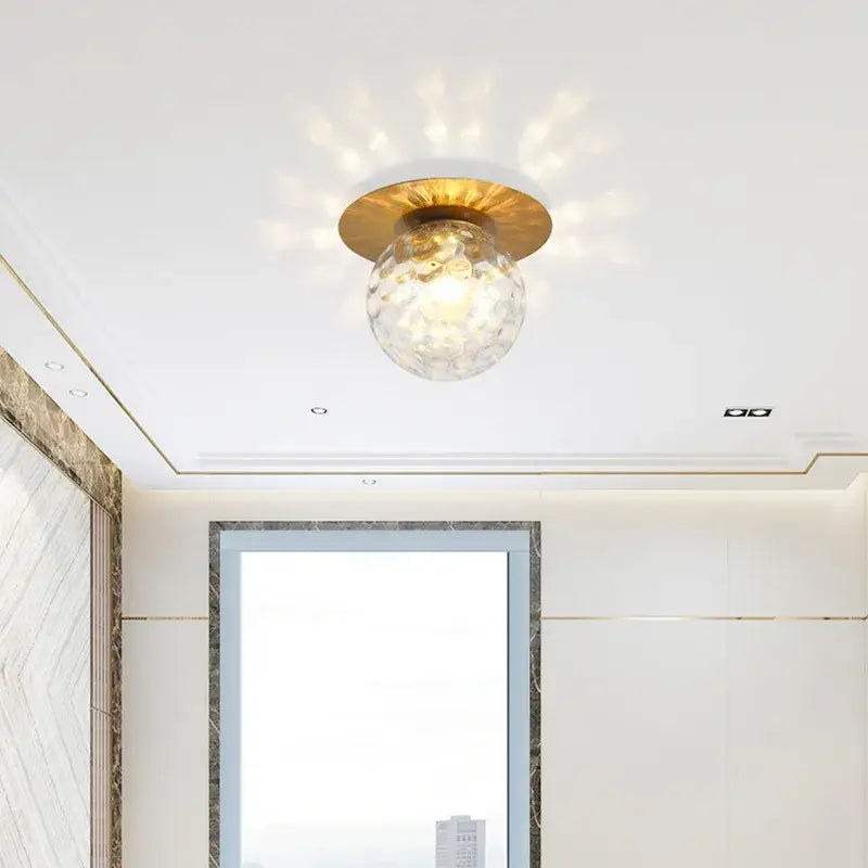 DecorBites™ Glass Ball Ceiling Light Fixture for Bedroom Hallway Stairs - Aisel Home Lighting