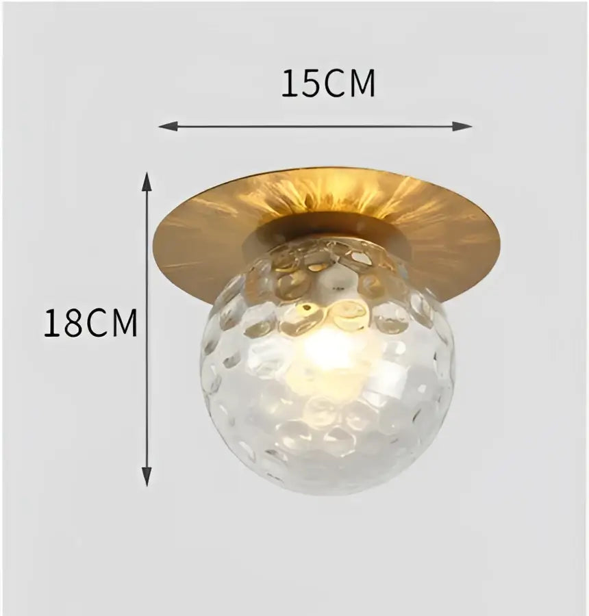DecorBites™ Glass Ball Ceiling Light Fixture for Bedroom Hallway Stairs - Aisel Home Lighting