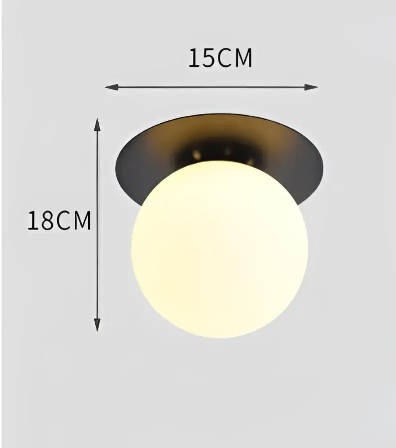 DecorBites™ Glass Ball Ceiling Light Fixture for Bedroom Hallway Stairs - Aisel Home Lighting