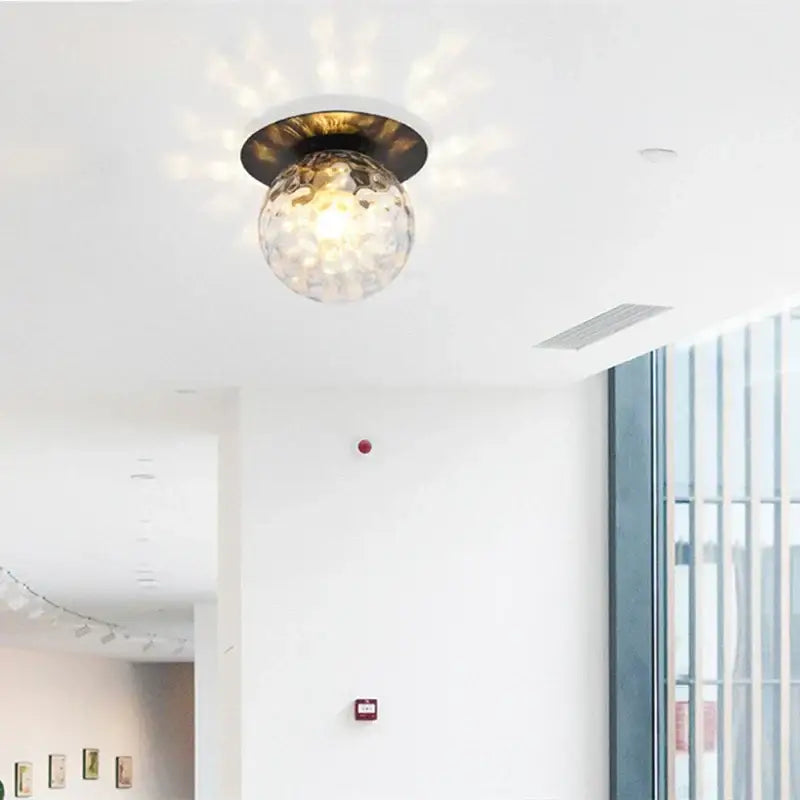 DecorBites™ Glass Ball Ceiling Light Fixture for Bedroom Hallway Stairs - Aisel Home Lighting