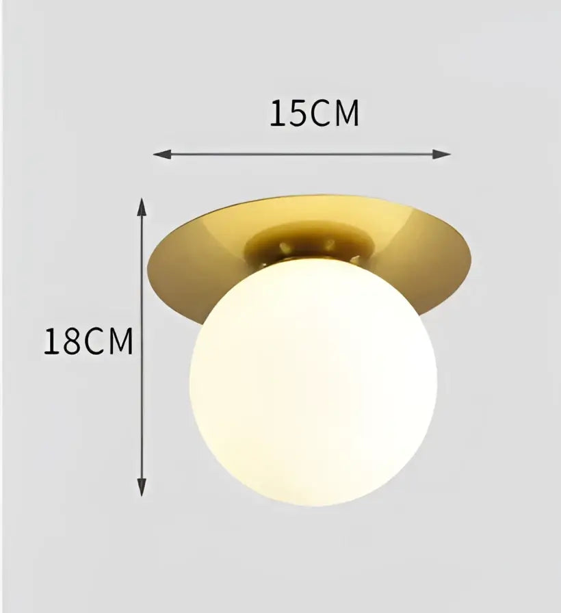 DecorBites™ Glass Ball Ceiling Light Fixture for Bedroom Hallway Stairs - Aisel Home Lighting