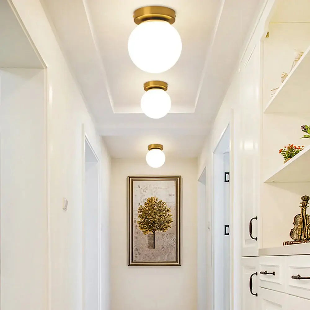 DecorBites™ Glass Ball Ceiling Light Fixture for Modern Bedroom Decor