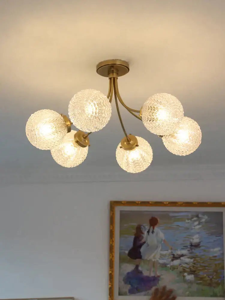 DecorBites™ Glass Ball Ceiling Light: Modern Nordic Living Room Dining Room Bedroom Lamp
