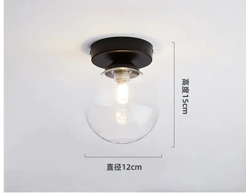 DecorBites™ Glass Ball Ceiling Light: Modern Nordic Style, Creative Round Lamp for Home Decor.