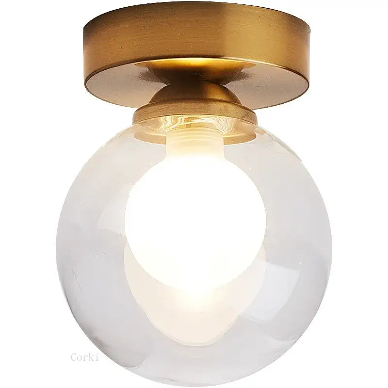 DecorBites™ Glass Ball Ceiling Light: Modern Nordic Style, Creative Round Lamp for Home Decor.