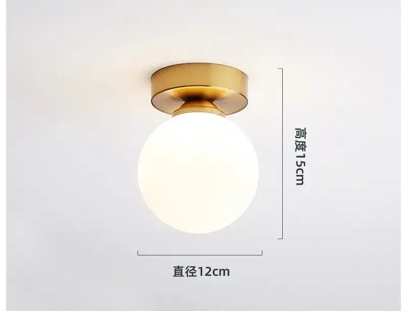 DecorBites™ Glass Ball Ceiling Light: Modern Nordic Style, Creative Round Lamp for Home Decor.