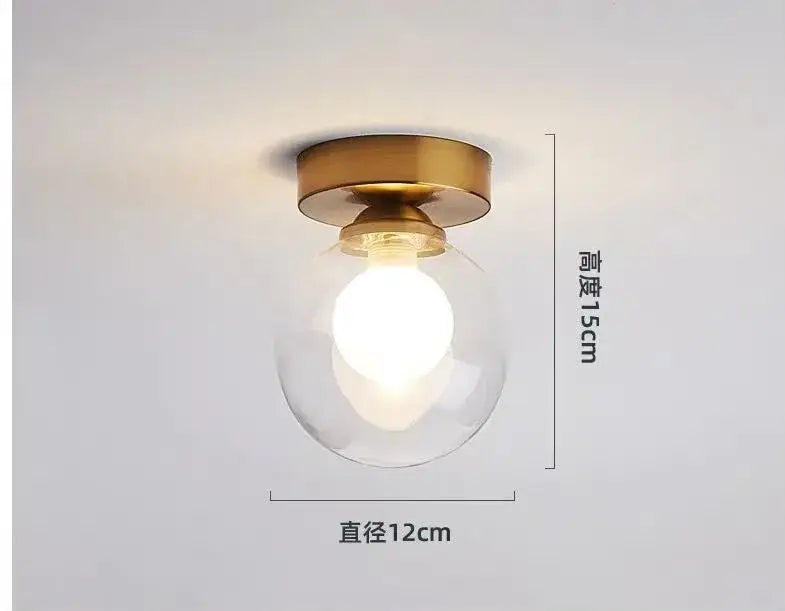 DecorBites™ Glass Ball Ceiling Light: Modern Nordic Style, Creative Round Lamp for Home Decor.