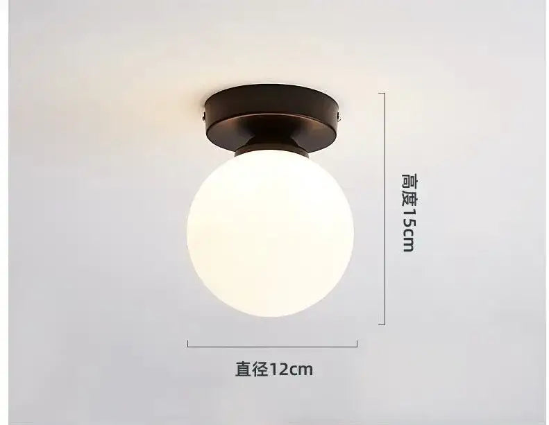 DecorBites™ Glass Ball Ceiling Light: Modern Nordic Style, Creative Round Lamp for Home Decor.