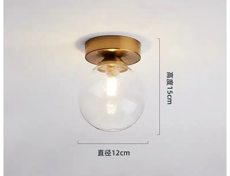 DecorBites™ Glass Ball Ceiling Light: Modern Nordic Style, Creative Round Lamp for Home Decor.