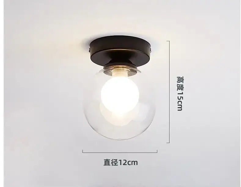 DecorBites™ Glass Ball Ceiling Light: Modern Nordic Style, Creative Round Lamp for Home Decor.