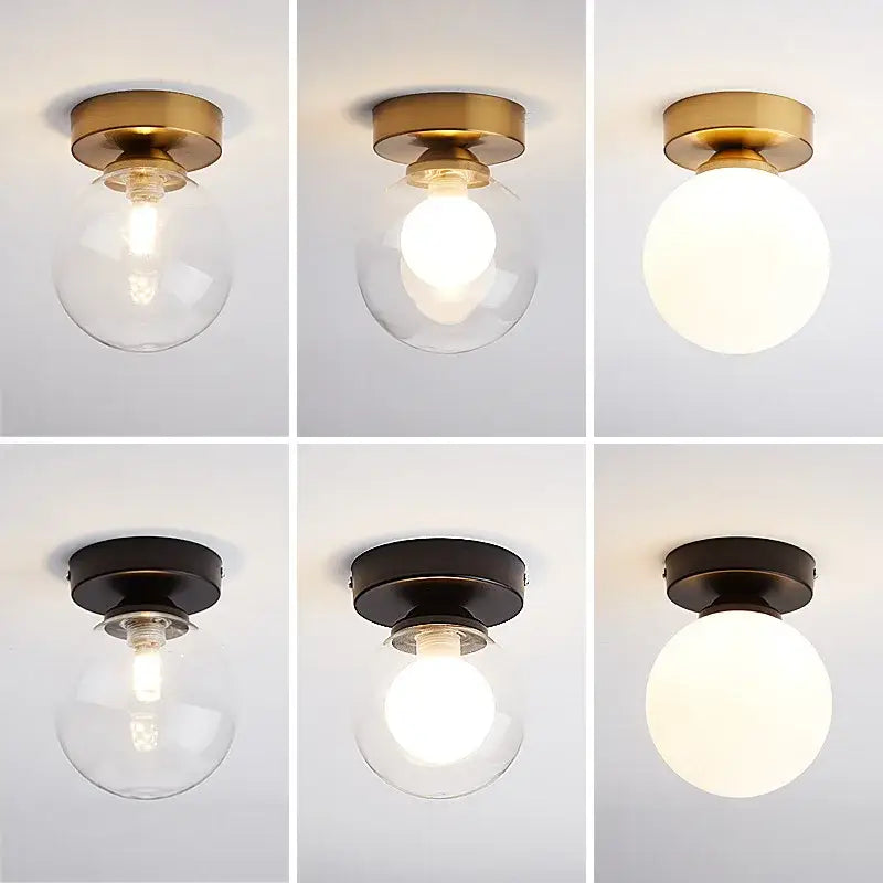 DecorBites™ Glass Ball Ceiling Light: Modern Nordic Style, Creative Round Lamp for Home Decor.