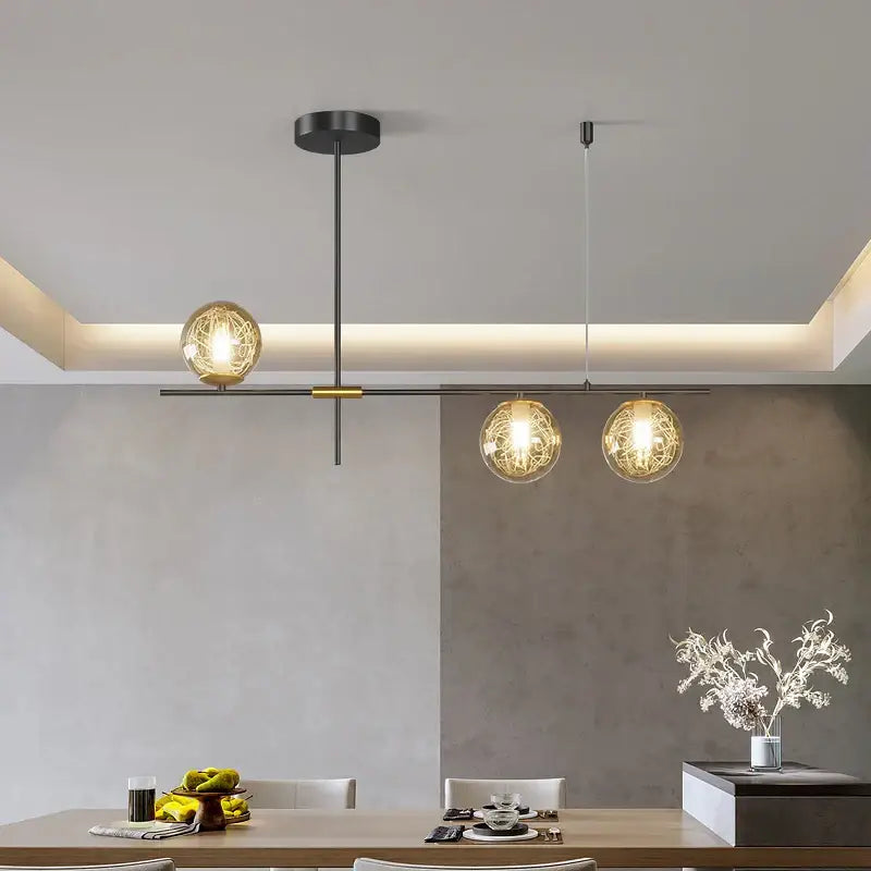 DecorBites™ Glass Ball Chandelier Ceiling Lights for Home Decor - Modern LED Pendant Lamp