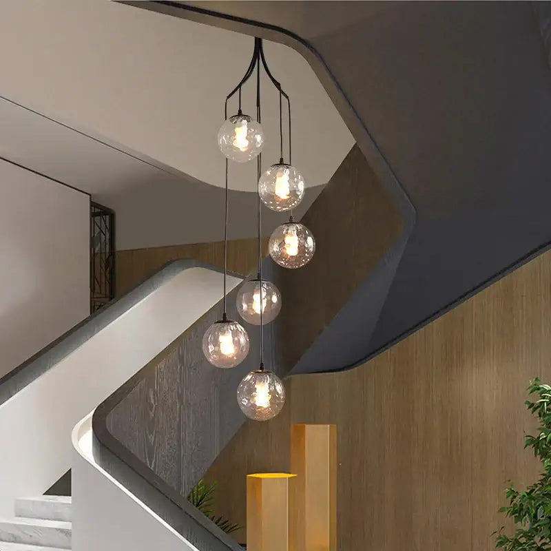 DecorBites™ Glass Ball Chandelier Ceiling Pendant for Home Living Dining Room