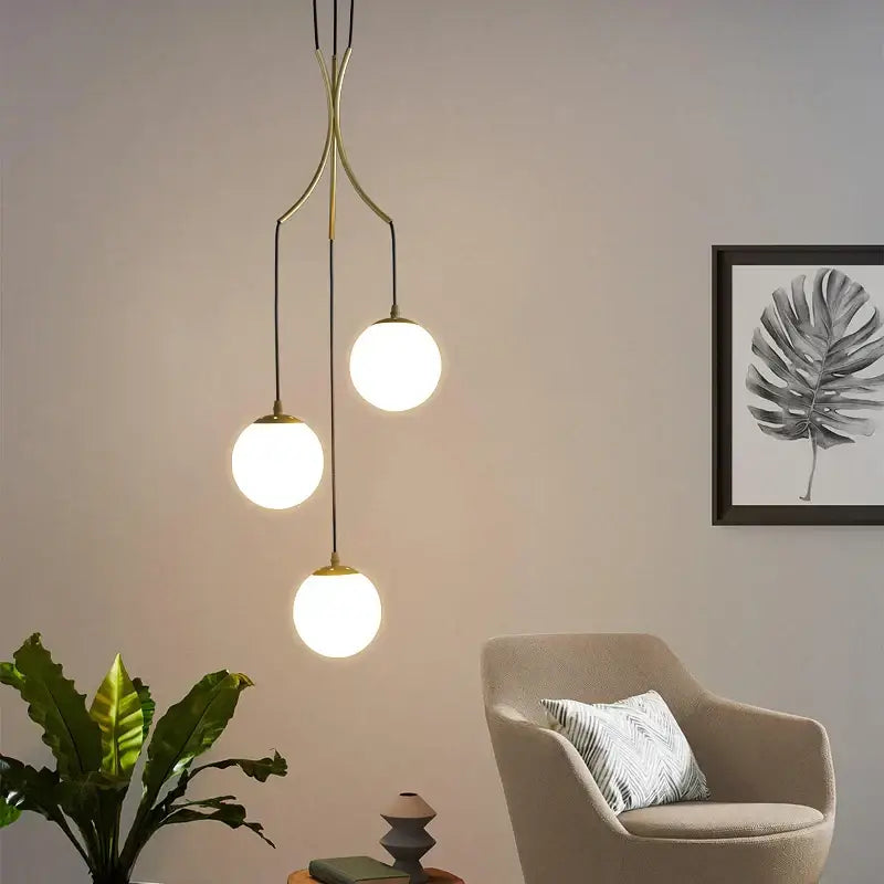 DecorBites™ Glass Ball Chandelier Ceiling Pendant for Home Living Dining Room
