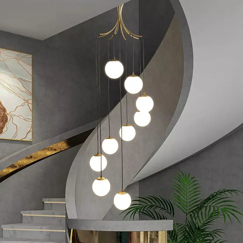 DecorBites™ Glass Ball Chandelier Ceiling Pendant for Home Living Dining Room