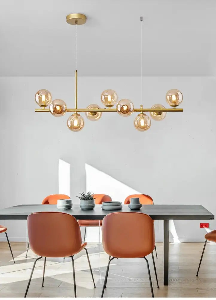DecorBites™ Glass Ball Chandelier for Dining Room