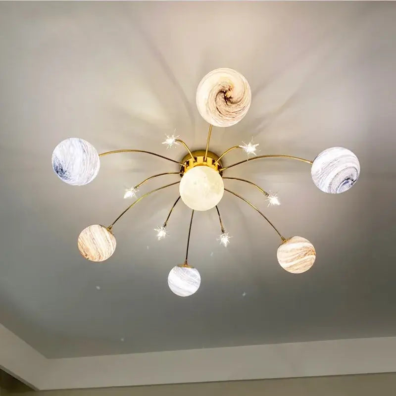DecorBites™ Glass Ball Chandelier for Kids Room and Living Room