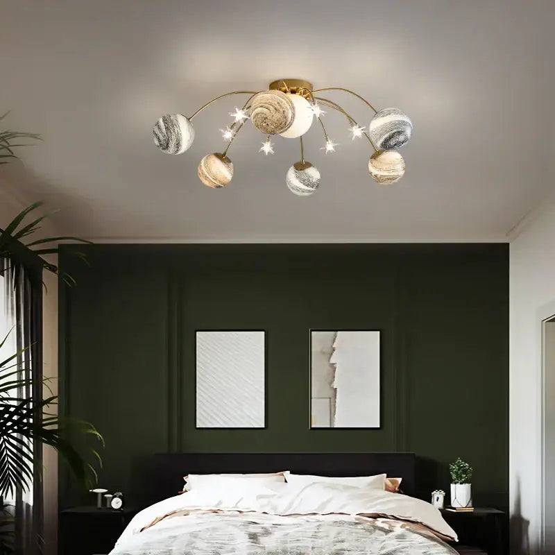 DecorBites™ Glass Ball Chandelier for Kids Room and Living Room