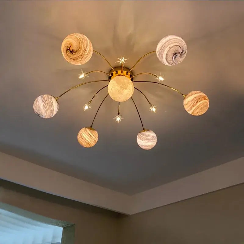 DecorBites™ Glass Ball Chandelier for Kids Room and Living Room
