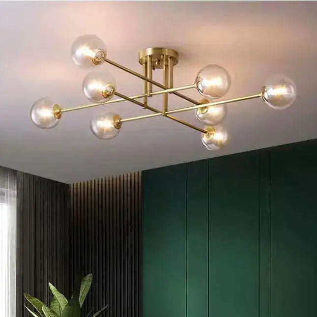 DecorBites™ Glass Ball Chandelier for Living Room, Bedroom, and Study