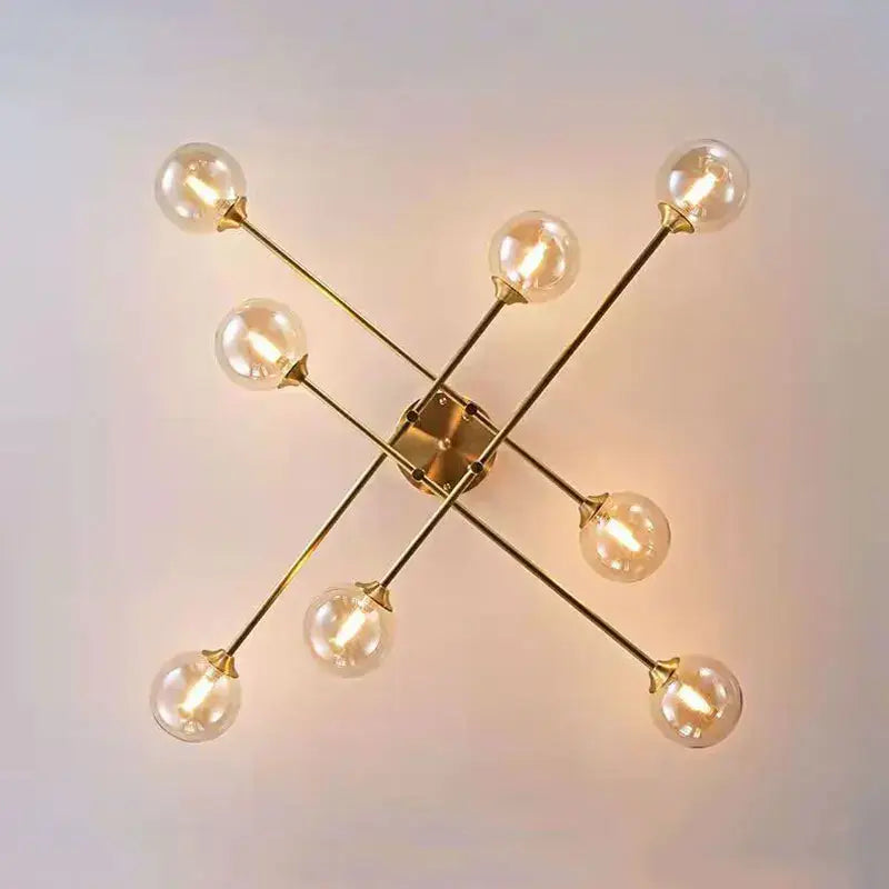 DecorBites™ Glass Ball Chandelier for Living Room, Bedroom, and Study