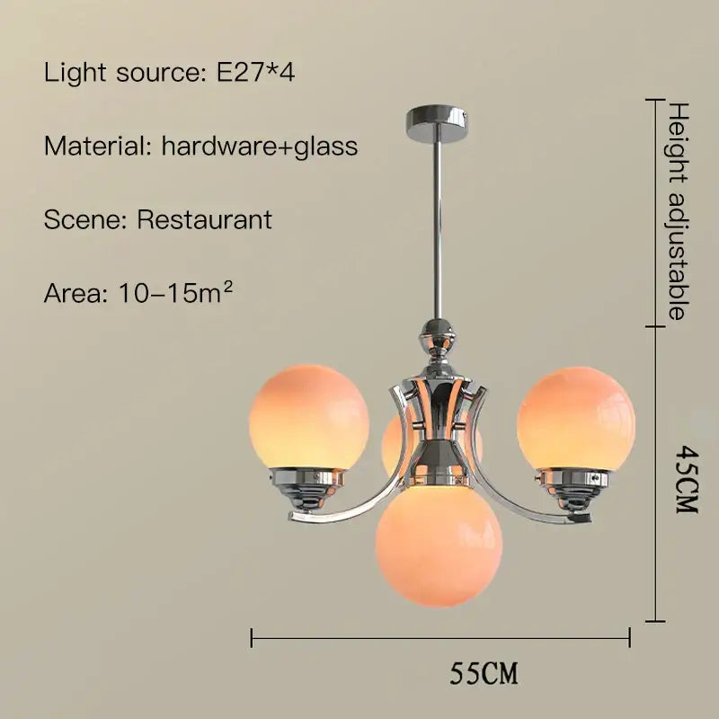 DecorBites™ Glass Ball Chandelier for Modern Room Decor