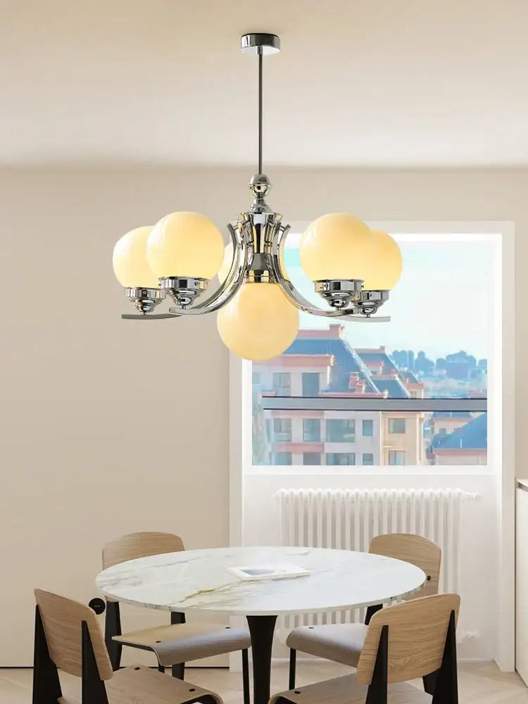 DecorBites™ Glass Ball Chandelier for Modern Room Decor