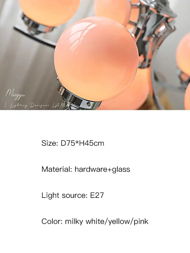 DecorBites™ Glass Ball Chandelier for Modern Room Decor