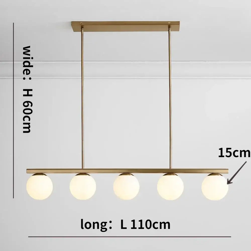 DecorBites™ Glass Ball Chandelier LED Hanging Lamp Modern Nordic Style Pendant Light