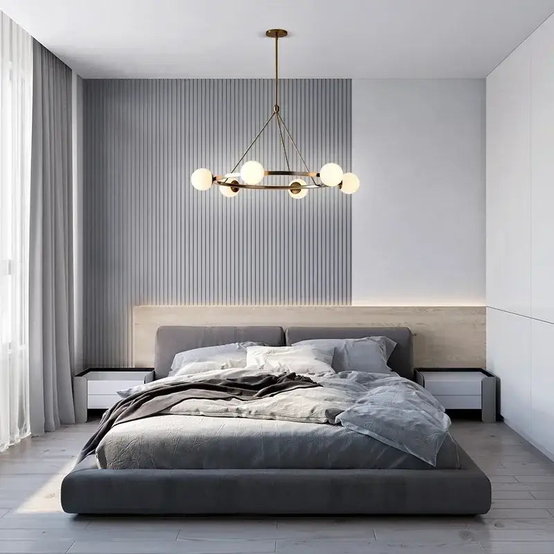 DecorBites™ Glass Ball Chandelier LED Hanging Lamp Modern Nordic Style Pendant Light