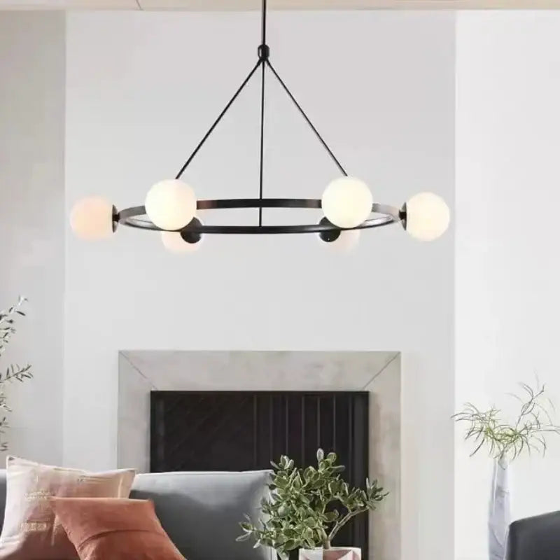 DecorBites™ Glass Ball Chandelier LED Hanging Lamp Modern Nordic Style Pendant Light