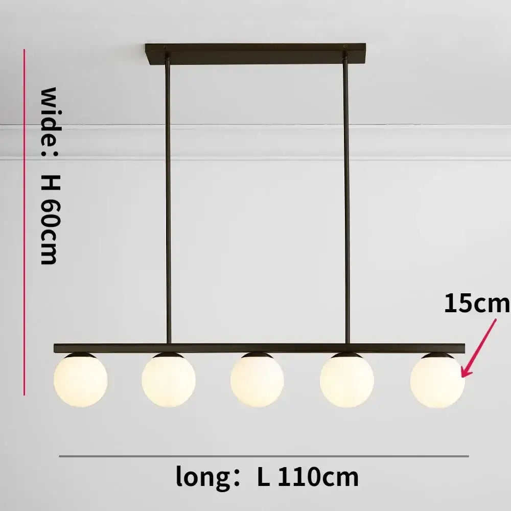 DecorBites™ Glass Ball Chandelier LED Hanging Lamp Modern Nordic Style Pendant Light