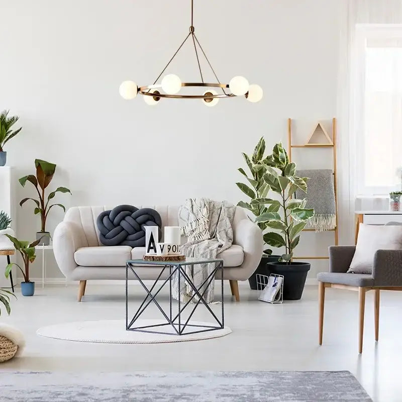 DecorBites™ Glass Ball Chandelier LED Hanging Lamp Modern Nordic Style Pendant Light