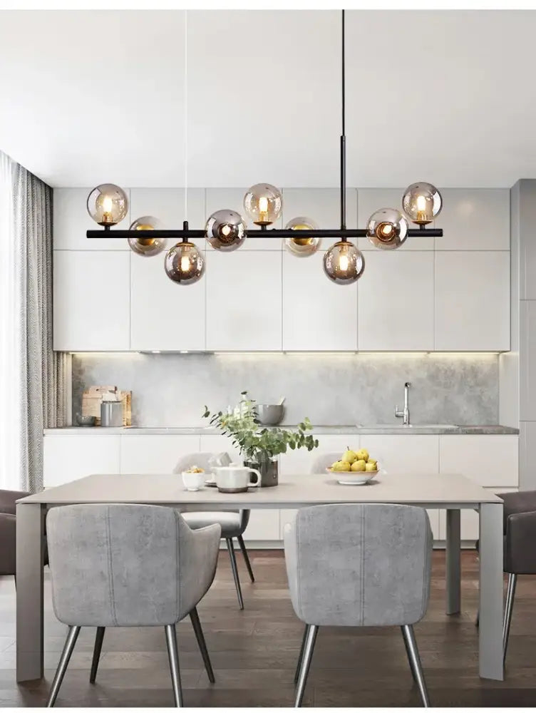 DecorBites™ Glass Ball Chandelier: Modern Ceiling Lighting Fixture