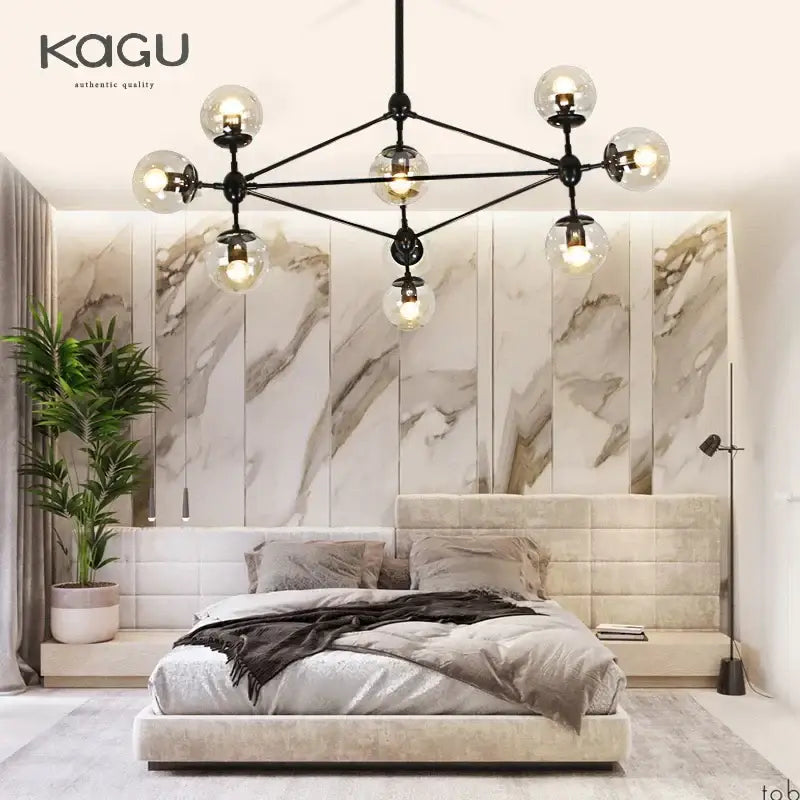DecorBites™ Glass Ball Chandelier Modern Minimalist Decor Lighting