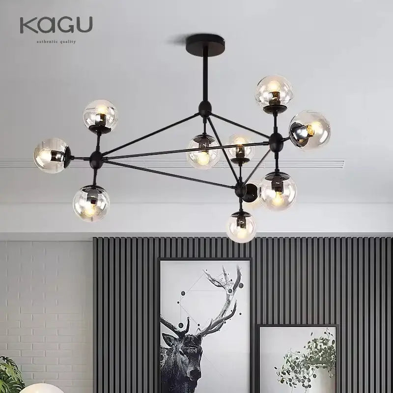 DecorBites™ Glass Ball Chandelier Modern Minimalist Decor Lighting