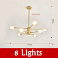 DecorBites™ ثريا كرة زجاجية حديثة معلقة بإضاءة كاشفة