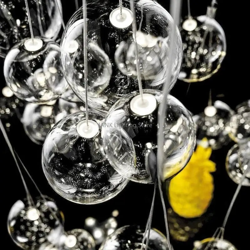DecorBites™ Glass Ball Chandelier - Nordic Modern Designer LED Pendant Lights for Home Decor