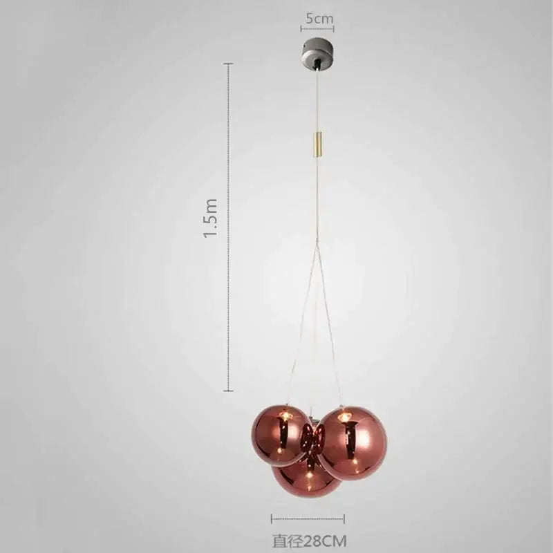 DecorBites™ Glass Ball Chandelier - Nordic Modern Designer LED Pendant Lights for Home Decor