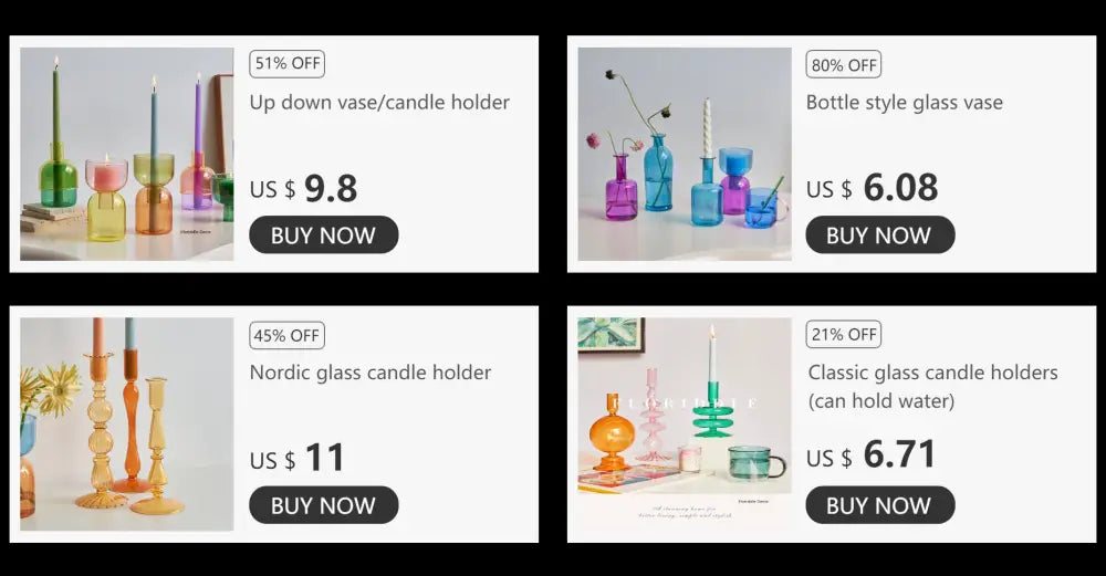 DecorBites™ Glass Ball Vases Set for Home Decor
