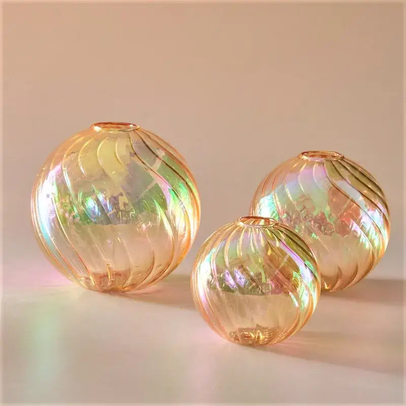DecorBites™ Glass Ball Vases Set for Home Decor