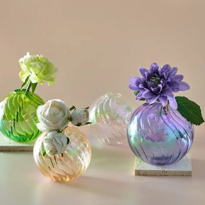 DecorBites™ Glass Ball Vases Set for Home Decor