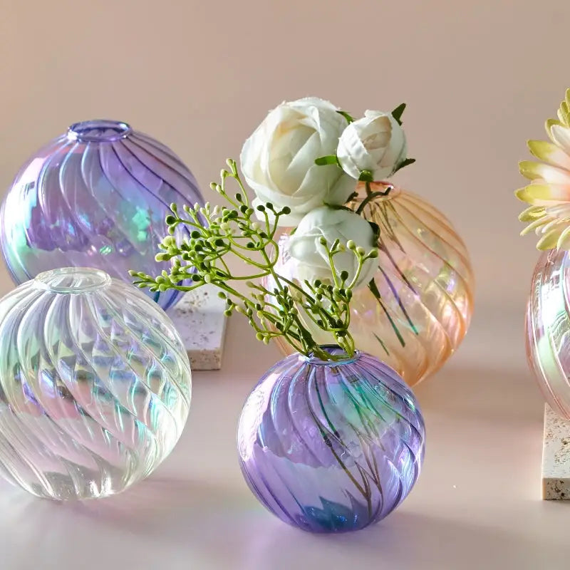 DecorBites™ Glass Ball Vases Set for Home Decor