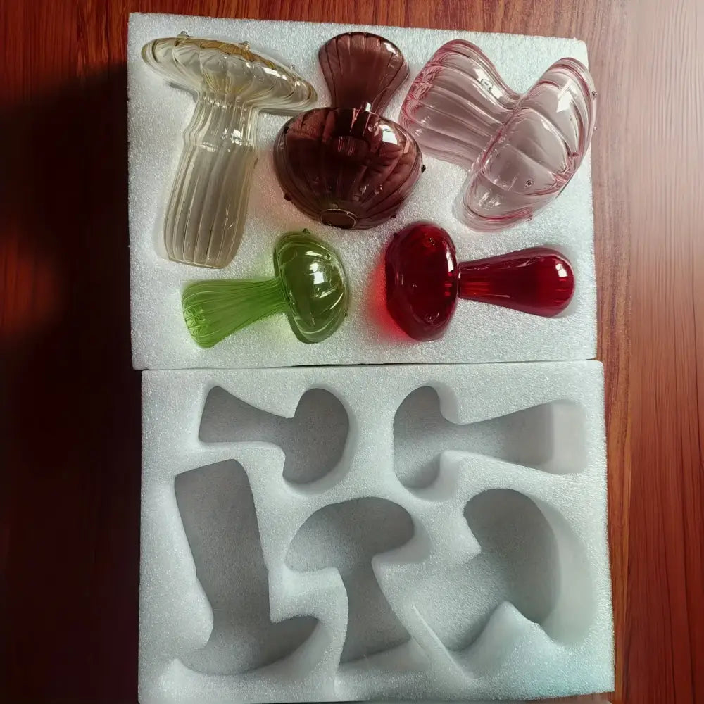 DecorBites™ Glass Mushroom Hydroponic Planter for Home & Garden