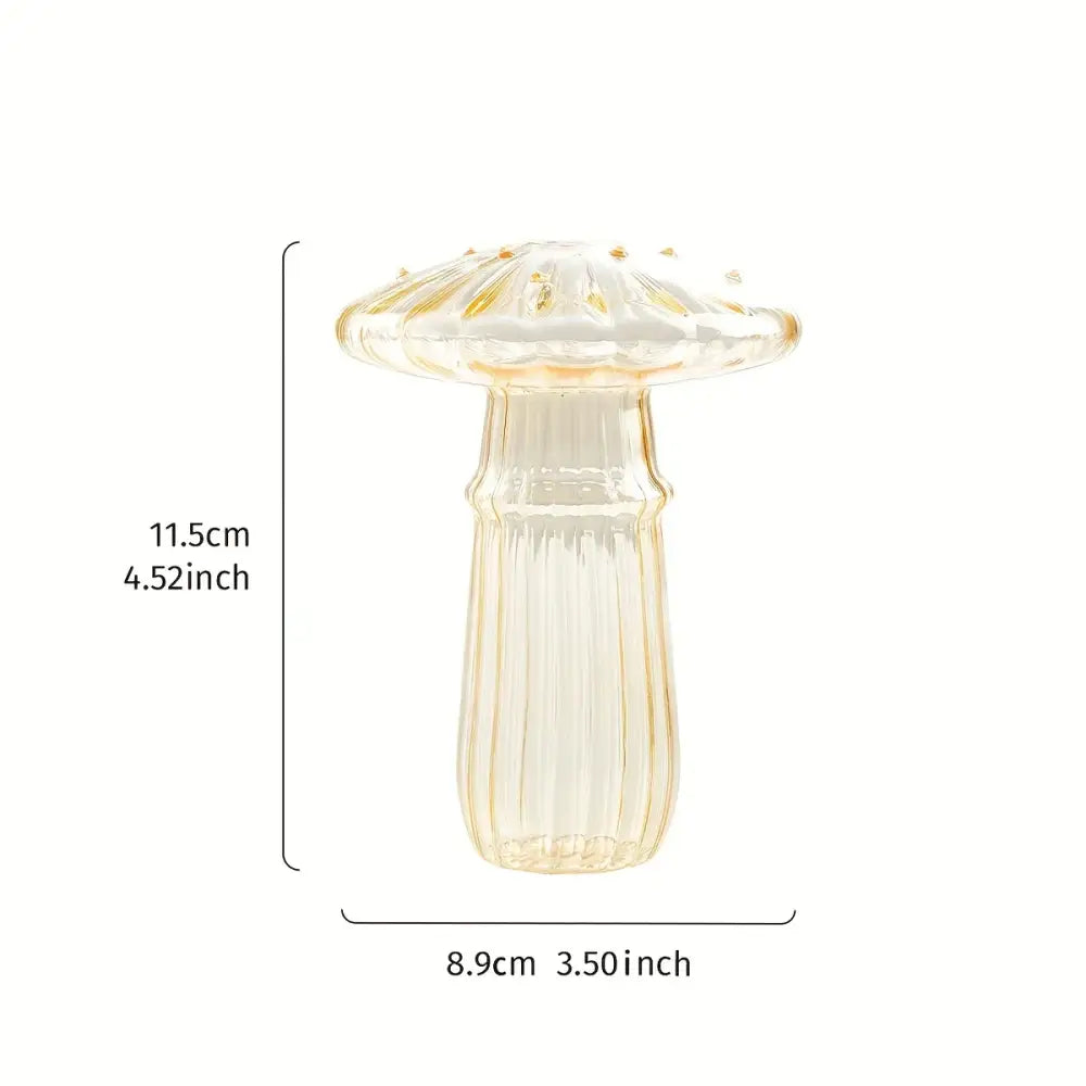 DecorBites™ Glass Mushroom Hydroponic Planter for Home & Garden