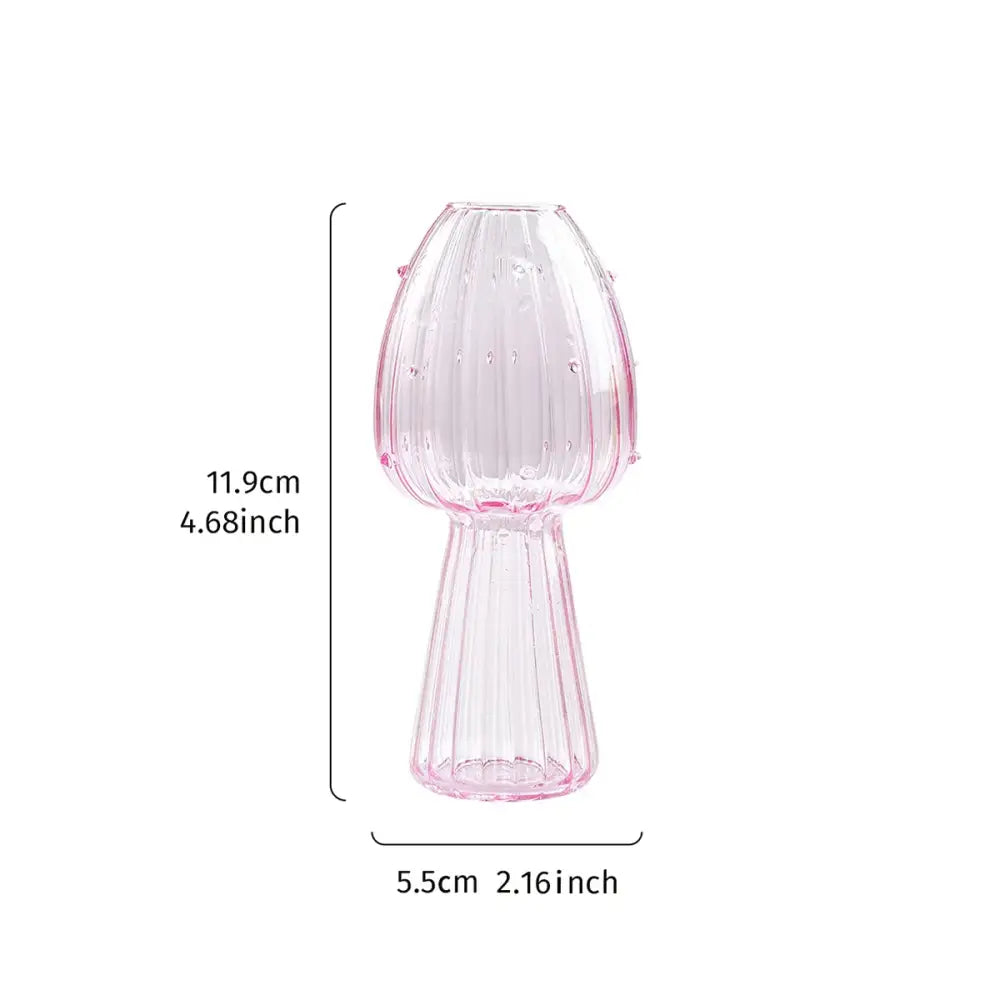 DecorBites™ Glass Mushroom Hydroponic Planter for Home & Garden